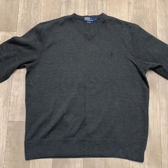 Mens Polo Ralph Lauren V-Neck Cotton Sweater - Picture 5 of 5